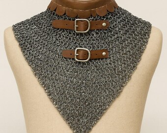 Medieval Chainmail Tasset Skirt with Leather Belt LARP & Reenactment Armor Piece