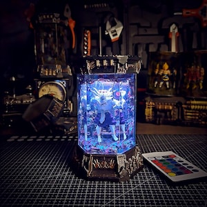 Maha.roja resin lamp, resin epoxy lamp, decor, birthday gift, gaming room decor, handmade decor, handmade art, anime inspired , gift for him