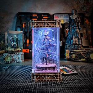 Lady mari.a resin lamp, gift for gamer,  handcrafted resin lamp, game character lamp, handmade lamp, gift for him, decor lamp, birthday gift