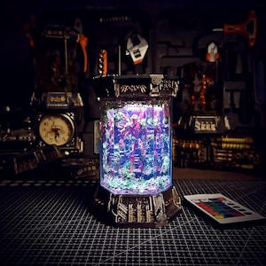 Iron M@.n esin lamp, resin epoxy lamp, decor, birthday gift, gaming room decor, handmade decor, handmade art, hero inspired , gift for him
