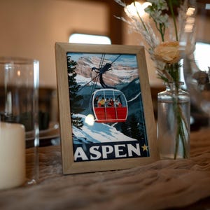Ski Themed Table Names | Mountain Wedding | Seating Chart | Table Name Template | Digital Download