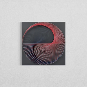 TWILIGHT - Handmade String Art - Modern Wall Decor for Living Spaces - Unique Geometric Design on Wood