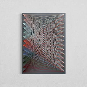 LATTICE - Handmade String Art - Modern Wall Decor for Living Spaces - Unique Geometric Design on Wood
