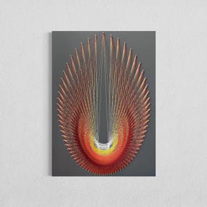 PHOENIX - Handmade String Art - Modern Wall Decor for Living Spaces - Unique Geometric Design on Wood