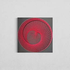 AMORE - Handmade String Art - Modern Wall Decor for Living Spaces - Unique Geometric Design on Wood