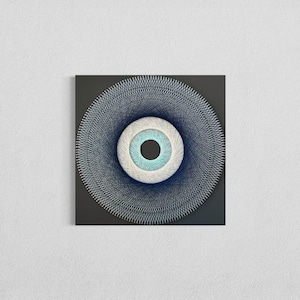 IRIS - Handmade String Art - Modern Wall Decor for Living Spaces - Unique Geometric Design on Wood