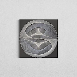 INFINITY - Handmade String Art - Modern Wall Decor for Living Spaces - Unique Geometric Design on Wood
