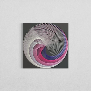 SPHERE - Handmade String Art - Modern Wall Decor for Living Spaces - Unique Geometric Design on Wood