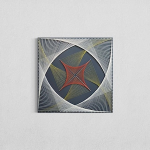 PRISMA - Handmade String Art - Modern Wall Decor for Living Spaces - Unique Geometric Design on Wood