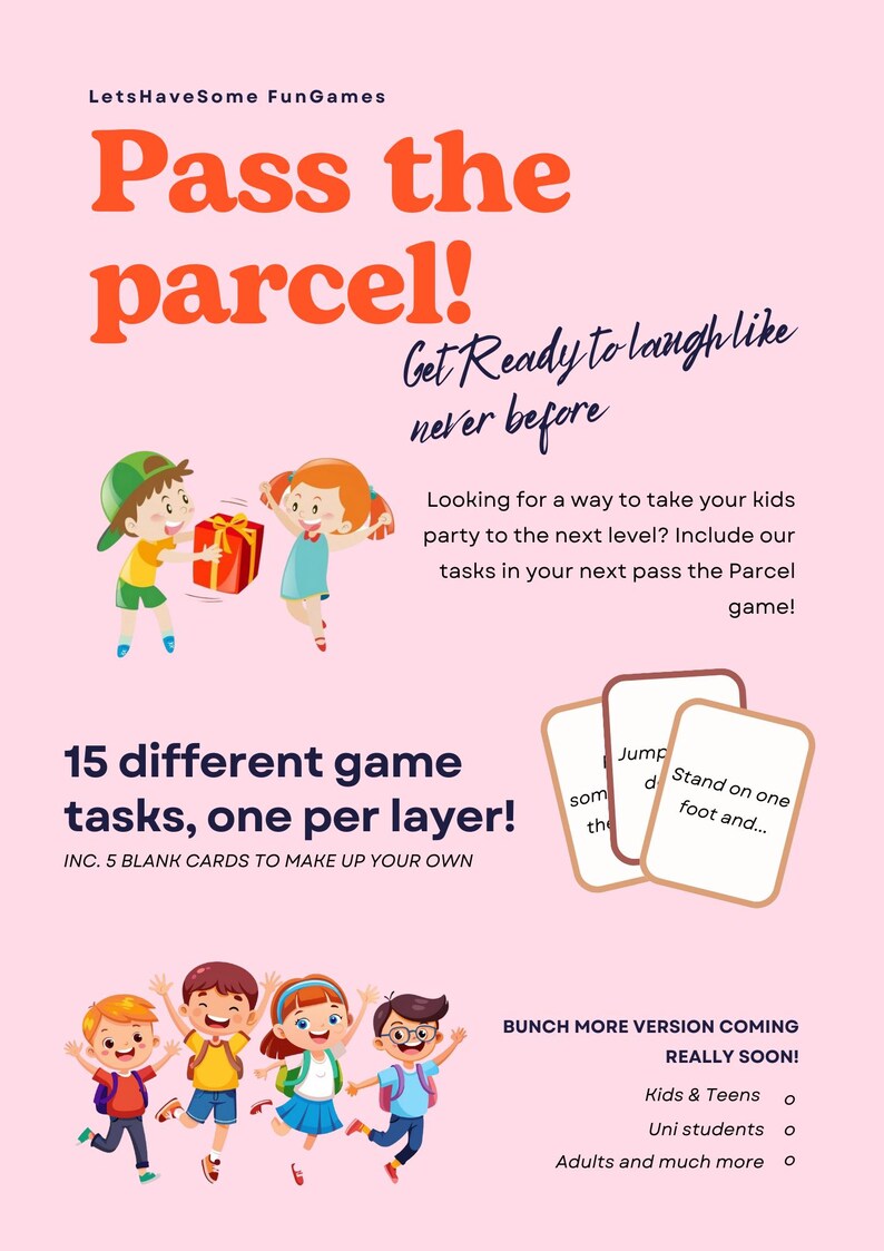 Pass the Parcel Game Tasks, Pass the Parcel Game Forfeits, Party Games ...