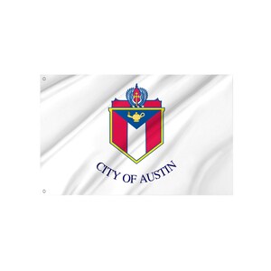 Austin, Texas Flag - Durable UV Protected Polyester | Indoor Outdoor Use | Made in Europe | Free Fast Shipping