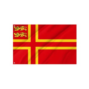 Normandy with Olaf And Leopards Flag - Durable UV Protected Polyester | Indoor Outdoor Use | Made in Europe | Free Fast Shipping