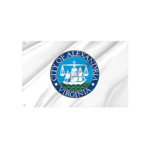 Alexandria, Virginia Flag - Durable UV Protected Polyester | Indoor Outdoor Use | Made in Europe | Free Fast Shipping