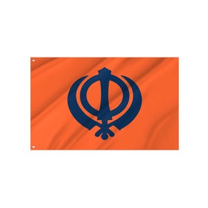 Sikh Flag - Durable UV Protected Polyester | Indoor Outdoor Use | Made in Europe | Free Fast Shipping