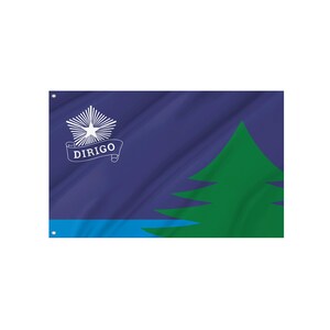 Maine Bicentennial Flag - Durable UV Protected Polyester | Indoor Outdoor Use | Made in Europe | Free Fast Shipping
