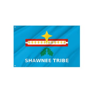 Shawnee Tribe of Oklahoma Flag - Durable UV Protected Polyester | Indoor Outdoor Use | Made in Europe | Free Fast Shipping