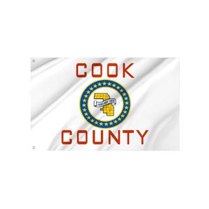 Cook County, Illinois 1961-2022 Flag - Durable UV Protected Polyester | Indoor Outdoor Use | Made in Europe | Free Fast Shipping
