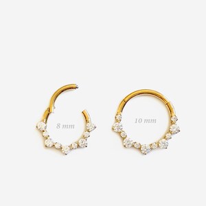 Anneau de septum de nez en or titane 16G, cerceau clicker Daith, anneau de nez rond, bague en or, clicker de conque, cerceau hélicoïdal, cerceau de cartilage, piercings
