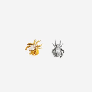 16G Titanium Spider Stud Sword Cartilage Flat Back Labret, Internally Threaded conch earring, Cartilage flat back, Helix stud, Tragus stud