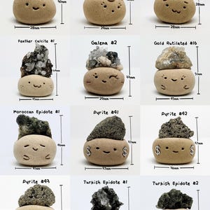 Rohkristallfiguren(4), lächelnde Steine, Schreibtisch-Haustier, Rohmineralien, Geoden, Kristallhandwerk, Kristallbohnen, Kristallhaustier, Kristalligel Bild 3