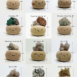 Rohkristallfiguren(4), lächelnde Steine, Schreibtisch-Haustier, Rohmineralien, Geoden, Kristallhandwerk, Kristallbohnen, Kristallhaustier, Kristalligel Bild 4