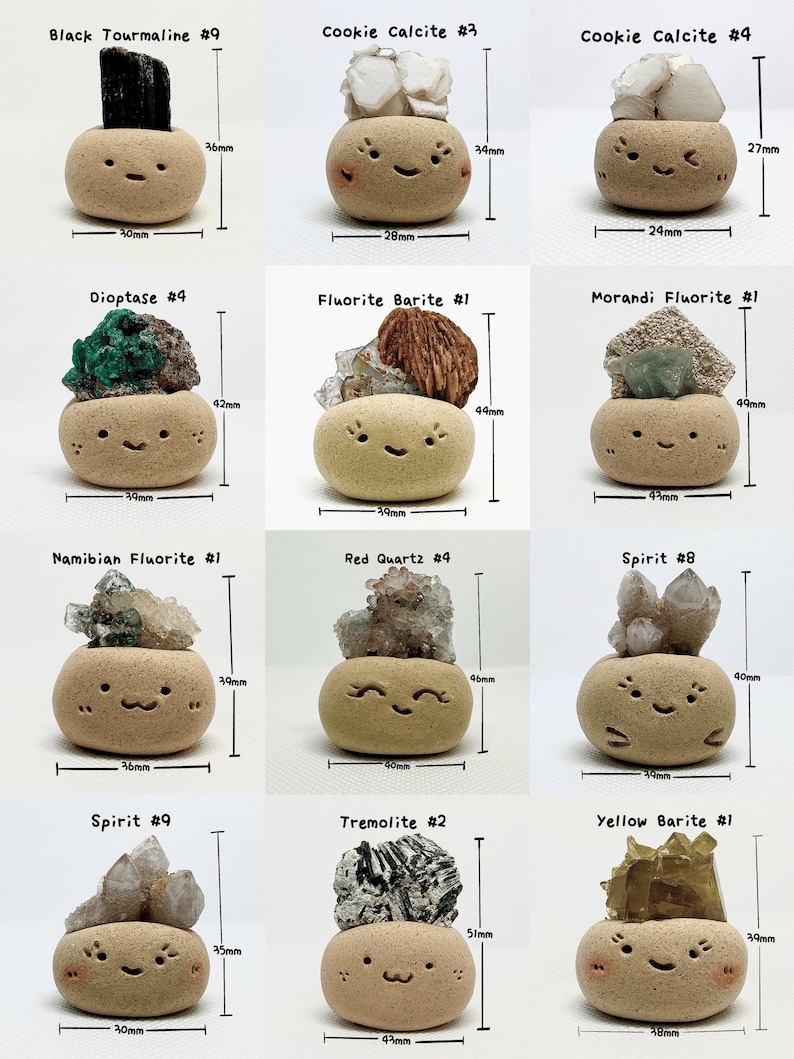 Rohkristallfiguren(4), lächelnde Steine, Schreibtisch-Haustier, Rohmineralien, Geoden, Kristallhandwerk, Kristallbohnen, Kristallhaustier, Kristalligel Bild 4