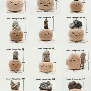 Rohkristallfiguren(4), lächelnde Steine, Schreibtisch-Haustier, Rohmineralien, Geoden, Kristallhandwerk, Kristallbohnen, Kristallhaustier, Kristalligel Bild 8