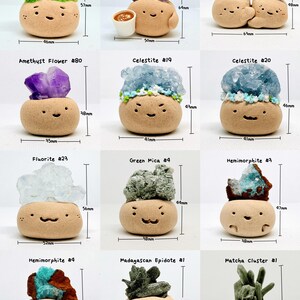 Rohkristallfiguren(4), lächelnde Steine, Schreibtisch-Haustier, Rohmineralien, Geoden, Kristallhandwerk, Kristallbohnen, Kristallhaustier, Kristalligel Bild 2