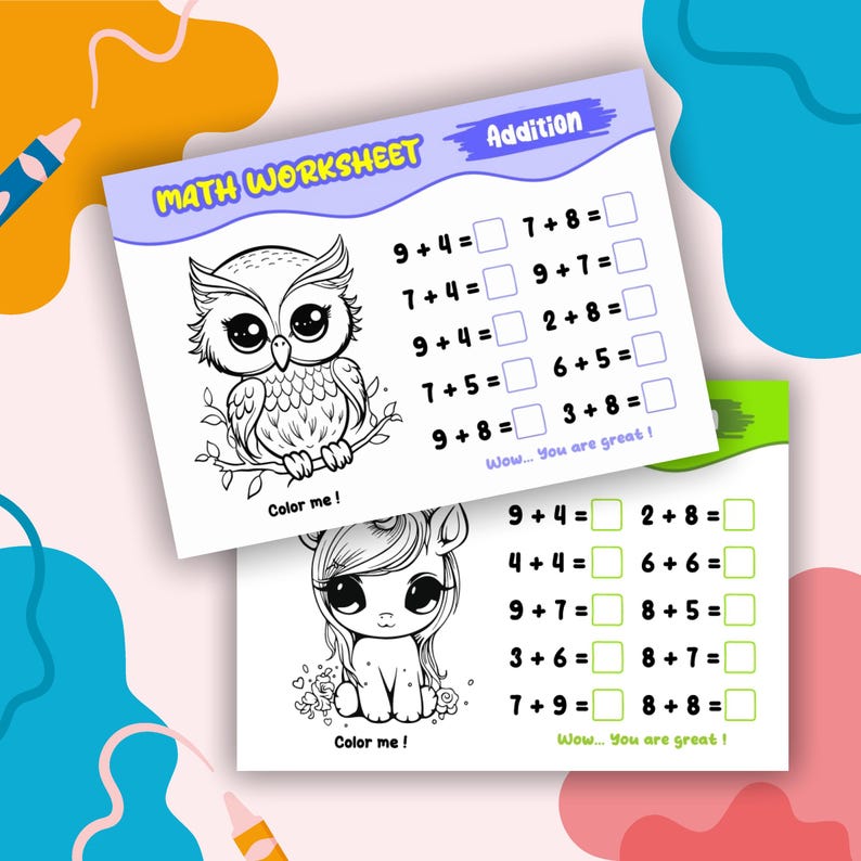 Counting Beginning Adding Addition & Subtraction Counting Activity (PDF) for Toddler - Etsy UK