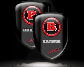 Brabus Car Emblem Sticker: Weatherproof Silicone Logo Badge