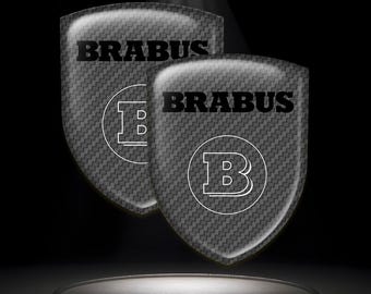 Brabus Car Emblem Sticker: Weatherproof Domed Logo Badge