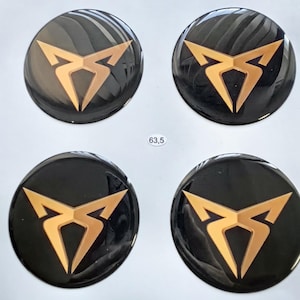 4pcs Cupra Silicone Wheel Stickers | Set of Hub caps decals | Wheel Emblems | Center Hub Caps Emblem Logo | The Best of 74 Worldwide Models Unic Designs 1