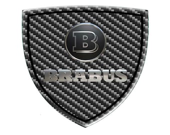 Brabus Car Emblem Sticker: Weatherproof Silicone Logo Badge