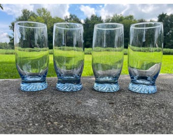 Quattro (4) occhiali per piedi Duz Detersivo Promo Libby Blue Swirl