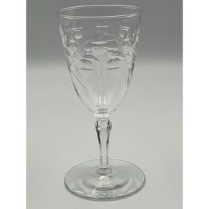 One (1) Vintage Libbey Christine Pattern Floral Etched Cordial Glass Replacement