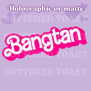 Roze bangtan-sticker | BTS-sticker | BTS-vinylsticker