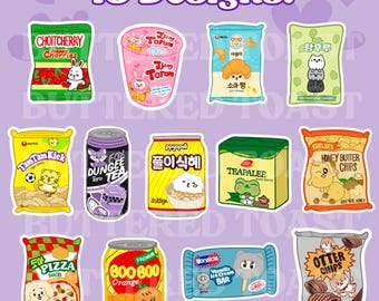 Miniteen Snack Stickers: Seventeen Character Vinyl Decals