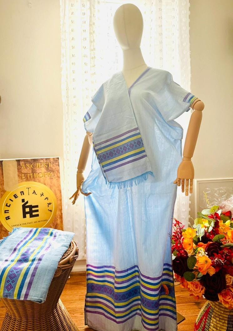 Blue Ethiopian Dress - Etsy