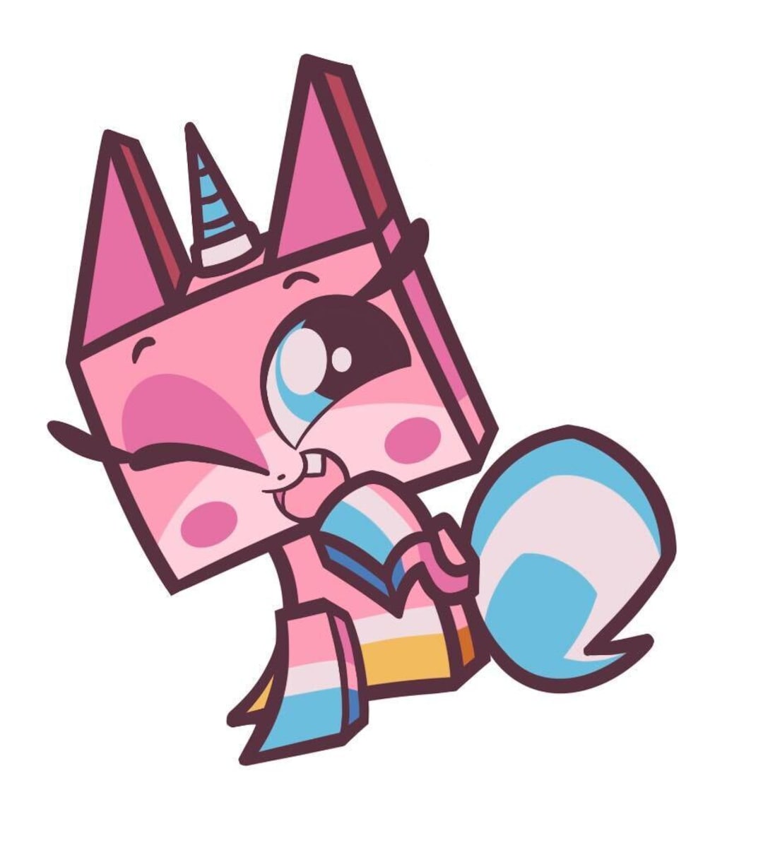 Block Kitty Sticker - Etsy