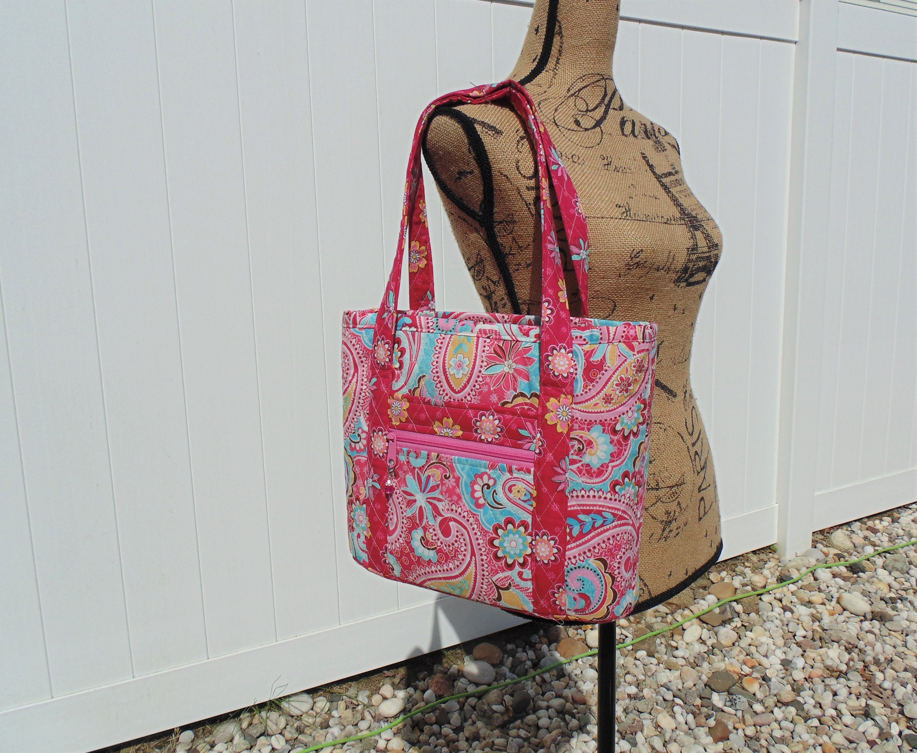 Quilted Women's Purse Cotton Handbag Shoulder Bag Etsy