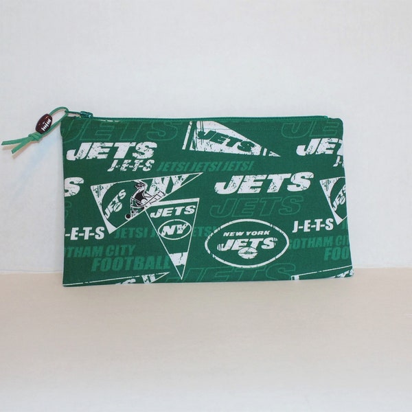 Pencil Case, NFL, Zippered Pouch, Cosmetic Case, Gadget Case, New York JETS
