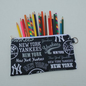 Pencil Case, MLB, Zippered Pouch, Cosmetic Case, Gadget Case, NY Yankees