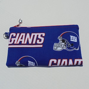Pencil Case, NFL, Zippered Pouch, Cosmetic Case, Gadget Case, New York Giants