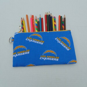 Pencil Case, NFL, Zippered Pouch, Cosmetic Case, Gadget Case, Los Angeles Charges