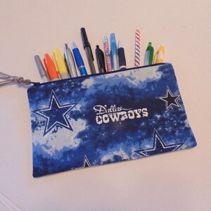 Pencil Case, NFL, Zippered Pouch, Cosmetic Case, Gadget Case, Dallas Cowboys