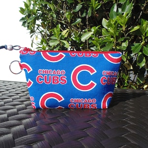Chicago Cubs Cosmetic Bag: MLB Makeup Clutch, Cell Phone Case