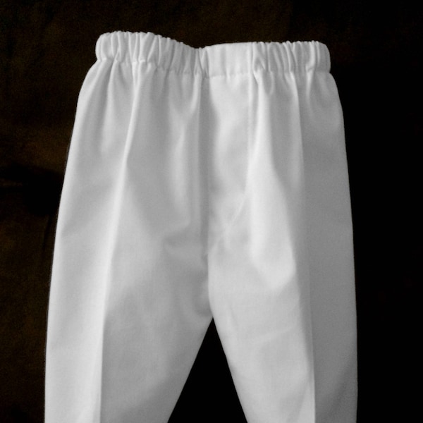 Baby Boy Christening Pants, Ring Bearer, white pants
