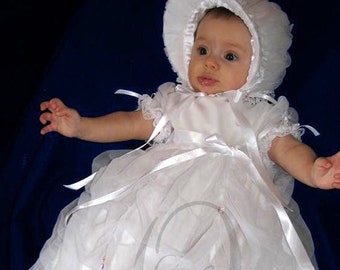 Christening Gown girl, Katie  Christening Dress White Blessing Gown Blessing Dress wedding dress party dress