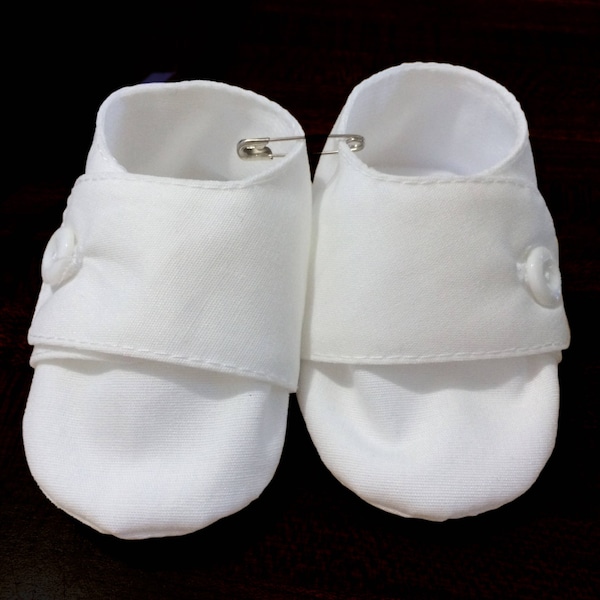 Christening shoe boys  Blessing soft crib shoes white