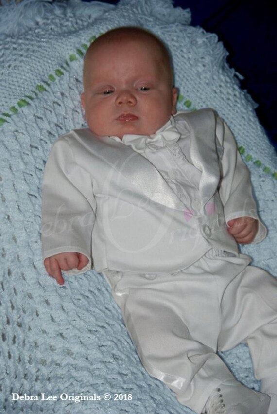 baby boy blessing romper